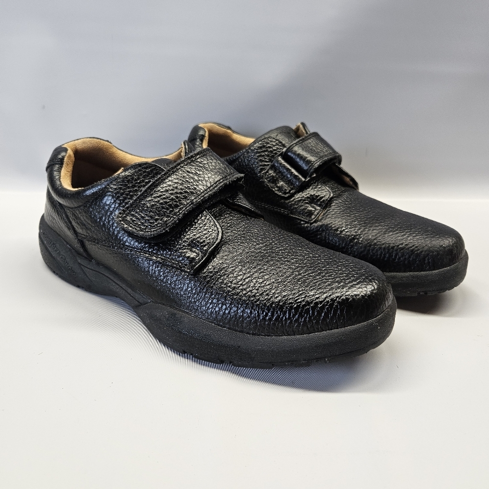 Dr Comfort Shoes William Mens Black Leather Orthopedic Diabetic 8.5 M Adjustable
